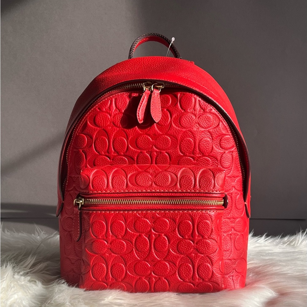 💰SOLD - CC394 - Coach Charter Backpack 24 In Signature Leather - Picture 1 of 15